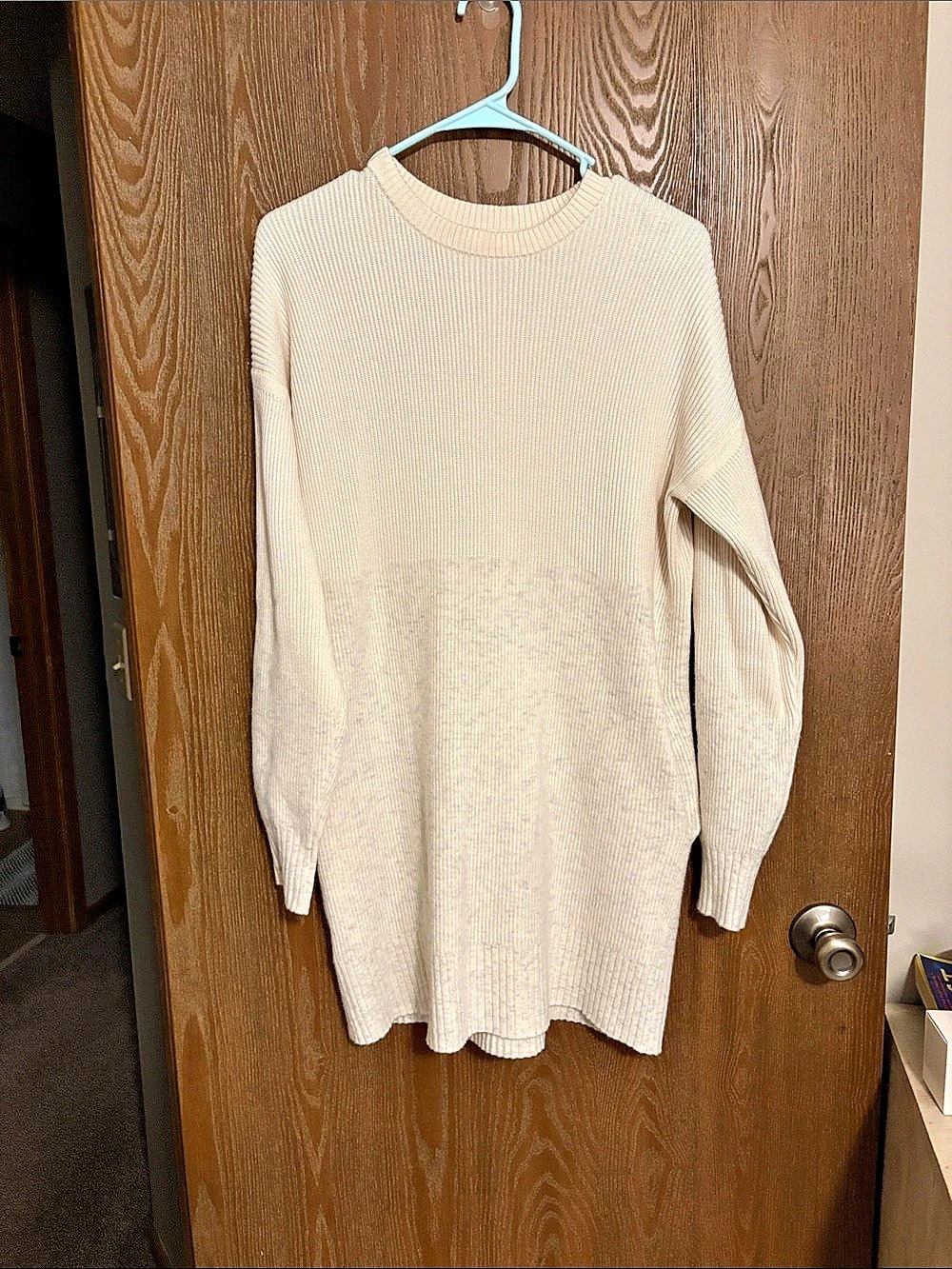 lululemon On Repeat Dress Ribbed Crewneck Sweater in Cream